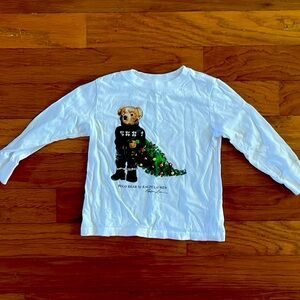 2T Polo Christmas bear long sleeve